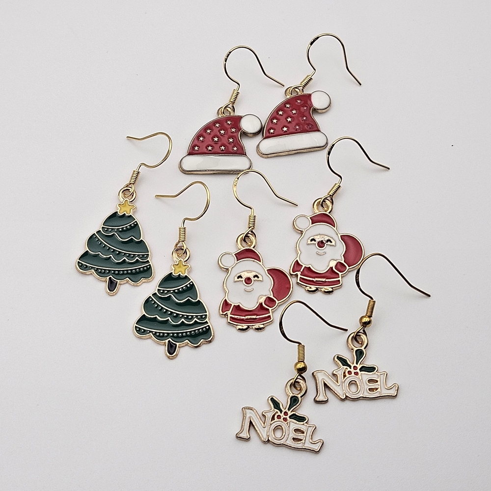 Festive Christmas Earrings Set